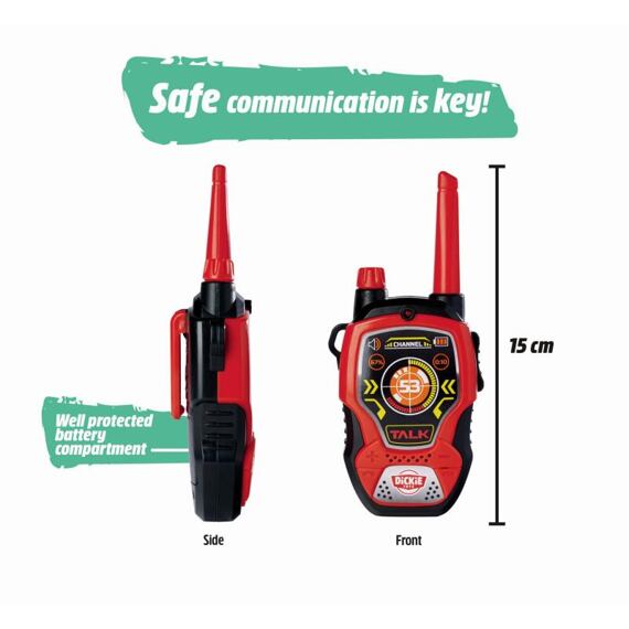 DICKIE vysílačky Walkie Talkie Fun dětské, baterie 6*AAA součástí, D18195
