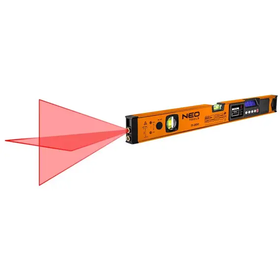NEO vodováha digitální LASER paprsek, 60cm, 71-200