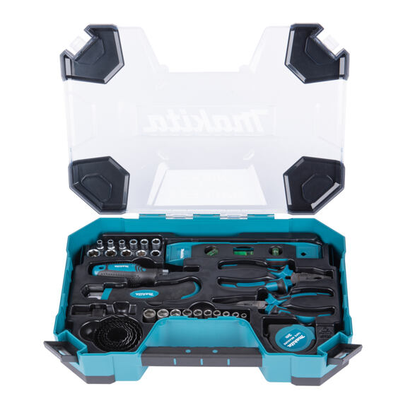 MAKITA E-22610 sada vrtáků, bitů a ručního nářadí, 200ks, rozkládací kufr (old=D-37194)