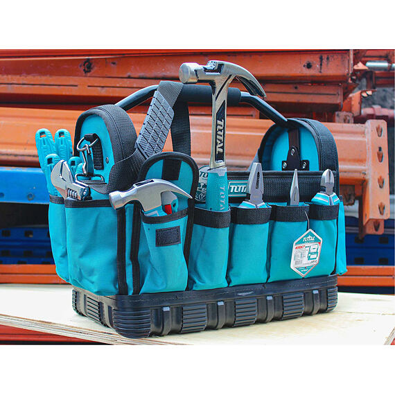 TOTAL brašna na náradie INDUSTRIAL, otvorená, 21 vreciek, pevné madlo, nosnosť 20kg, THT36L01