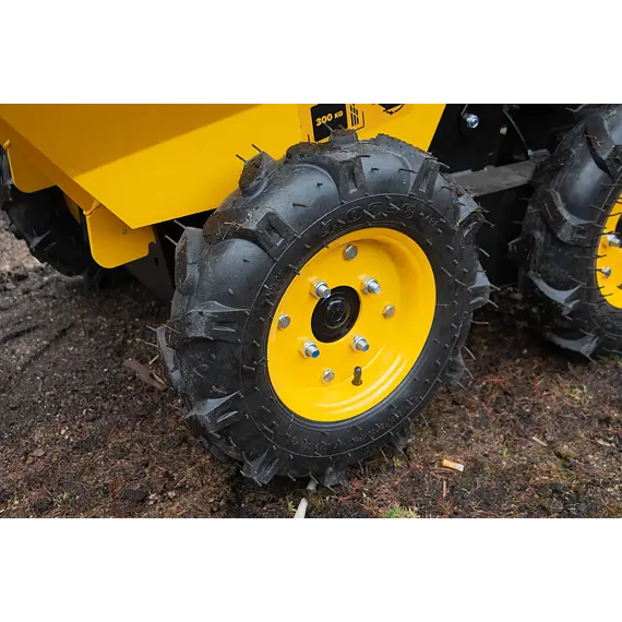 PROTECO motorový přepravník - DUMPER s radlicí na sníh, 6,5HP, 4x4, 400kg, 240l, 51.03-KM-400-RAD