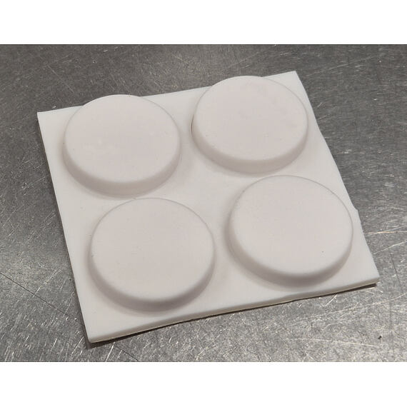 lepící podložky kulaté 21*5mm, 4ks, bílé, předřezané