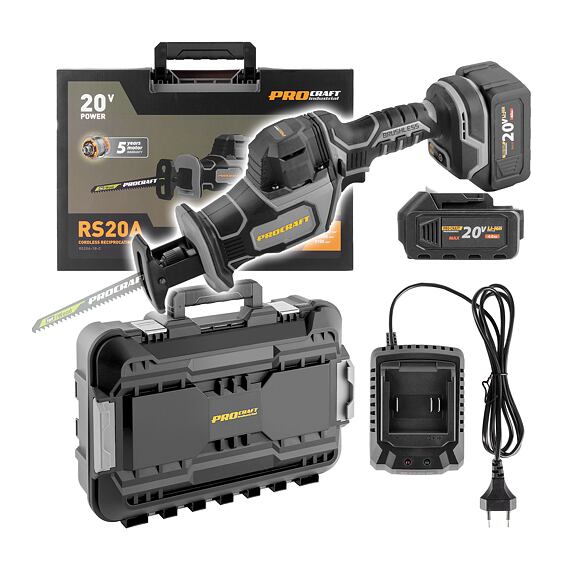 PROCRAFT INDUSTRIAL RS20A-1B-C aku pila ocaska 20V/4Ah, kufr