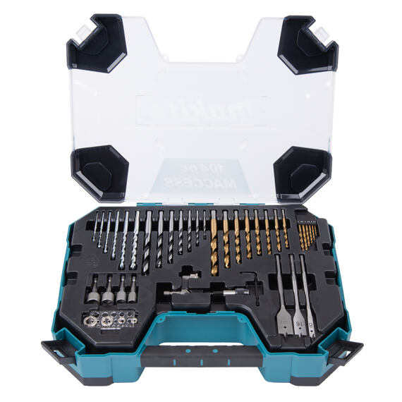 MAKITA E-22604 sada bitov, vrtákov a príslušenstva 104 ks, PH kufor (old=D-31778)