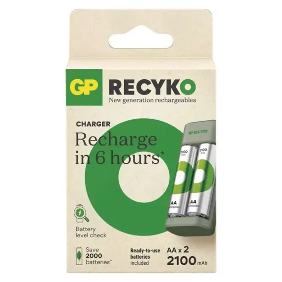 GP nabíječka baterií GP Eco E221 + 2* AA ReCyko 2100