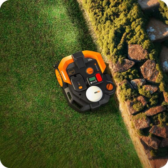 WORX Garden WR365E robotická sekačka VisionRTK stereo, řízená GPS signálem a kamerou