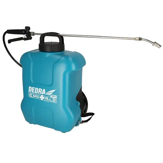 DEDRA aku zádový postřikovač 18V, nádoba 16l, 1,45l/min., tryska 55-100cm, bez baterie, DED6981