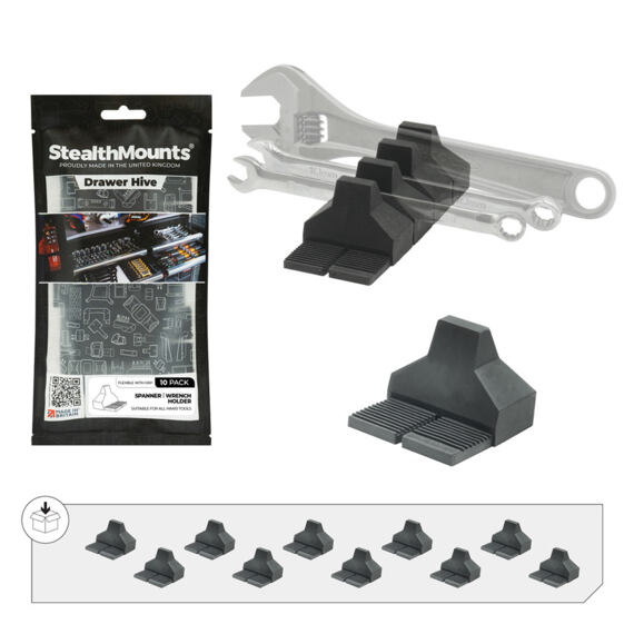 StealthMounts Drawer Hive držák klíčů TPE, do zásuvek, 10ks