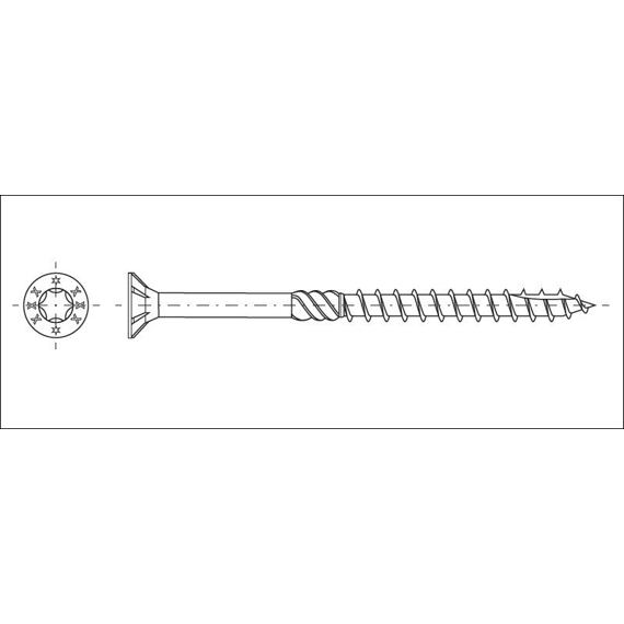 vrut stavební zapuštěná hlava 8*90mm TORX40