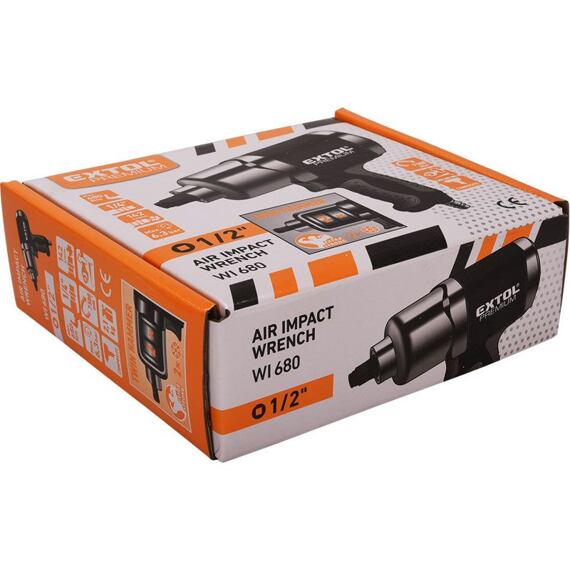 EXTOL Premium utahovák pneu rázový 1/2", 680Nm 8865014