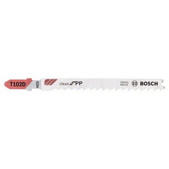 BOSCH 2608667443 pílky do priamočiarej píly T102D 100mm, plasty PP, PE 3ks