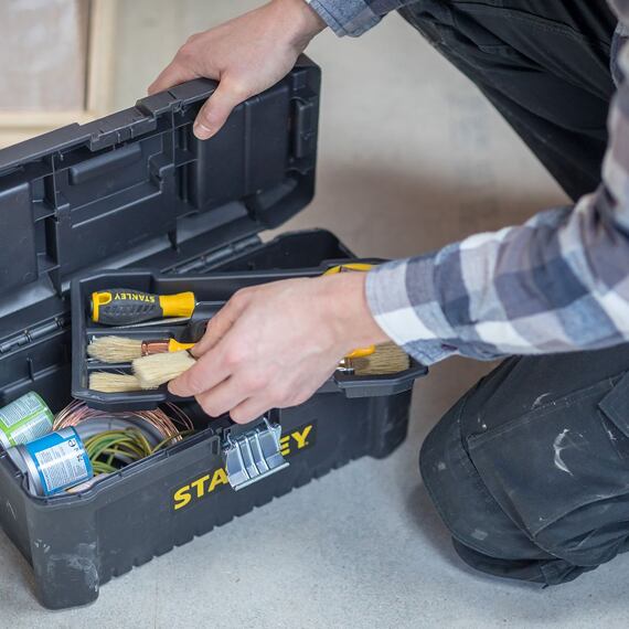 STANLEY STST1-75515 box na nářadí s kovovou přezkou, organizér ve víku, 32*19*13cm