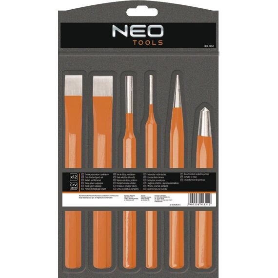 NEO TOOLS sekáče + průbojníky 33-061