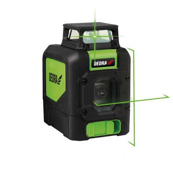 DEDRA 360° liniový laser 1D, zelený, dosah 30m, s detektorem 50m, MC0905