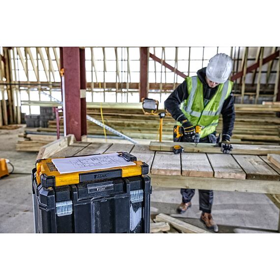 DeWalt DWST82732-1 TSTAK clipboard, písacia podložka s vnútorným úložným priestorom, LED lampa