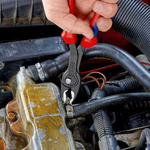 KNIPEX kleště s posuvným kloubem TwinGrip 200mm, čelní a boční úchop, 3-složková rukojeť 8202200