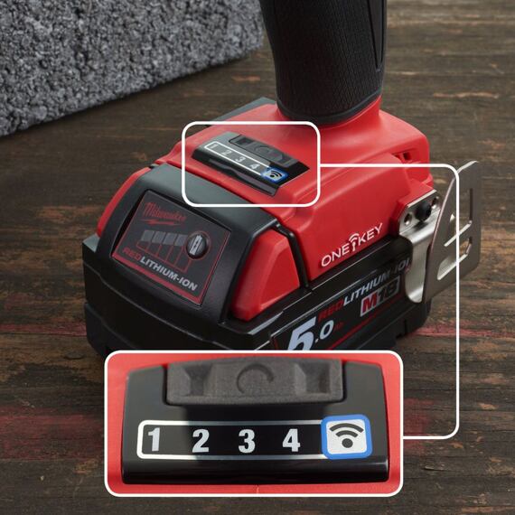 MILWAUKEE M18 ONEFHIWF12-502X aku rázový uťahovák 18V/2*5Ah,130/400/1356/1356/max 1898Nm, kufrík