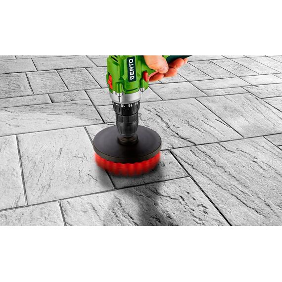 VERTO sada čistících kartáčů do vrtačky, 4ks (50, 90, 100, 130mm), upnutí 1/4" šestihran 62H700
