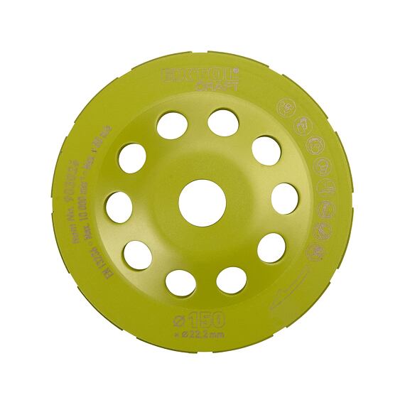 EXTOL Craft diamantový kotouč 150*22,2mm brusný, dvouřadý, univerzální, 903026