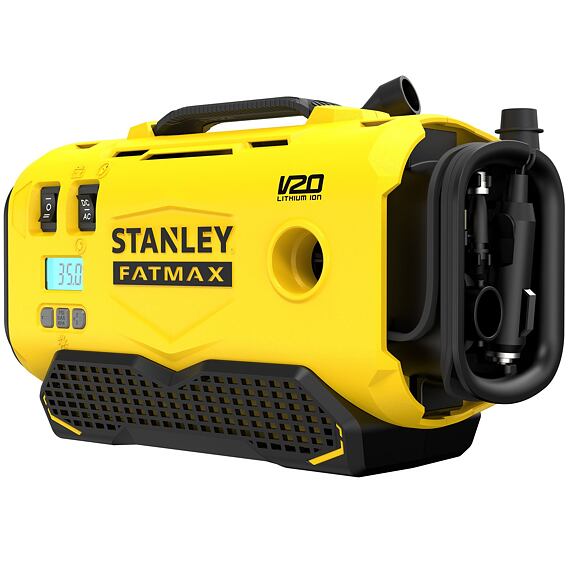 STANLEY SFMCE520B-QJ aku kompresor V20 / 230V / adaptér 12V z auta, max.tlak 11bar
