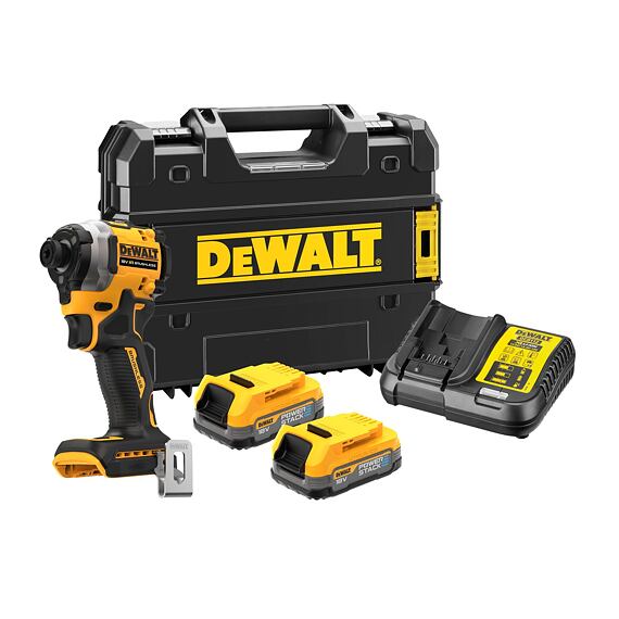 DeWalt DCF850E2T aku rázový uťahovák 18V/2*1,7Ah, 205Nm, 1/4",  POWERSTACK, TSTAK