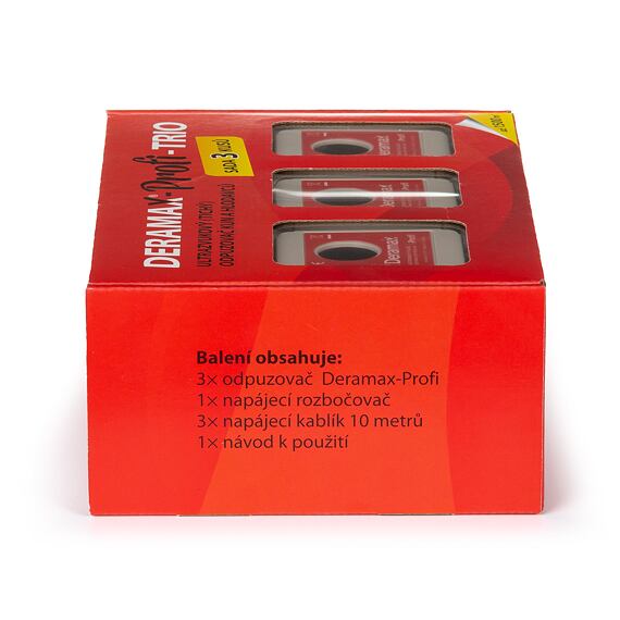 DERAMAX Profi Trio súprava 3ks odpudzovačov DERAMAX Profi a príslušenstvo, napájanie zo siete
