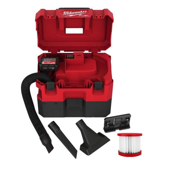 MILWAUKEE M12 FVCL-0 aku vysávač 12V, HEPA filter, suché/mokré sanie, zabudovaný fúkač, bez batérie