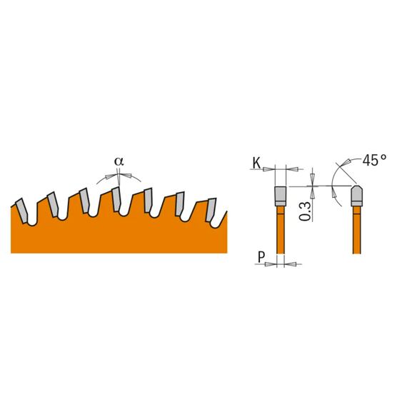 CMT pílový kotúč 160mm*20mm 56 WZ HM lamino, plast a neželezné kovy C29616056H