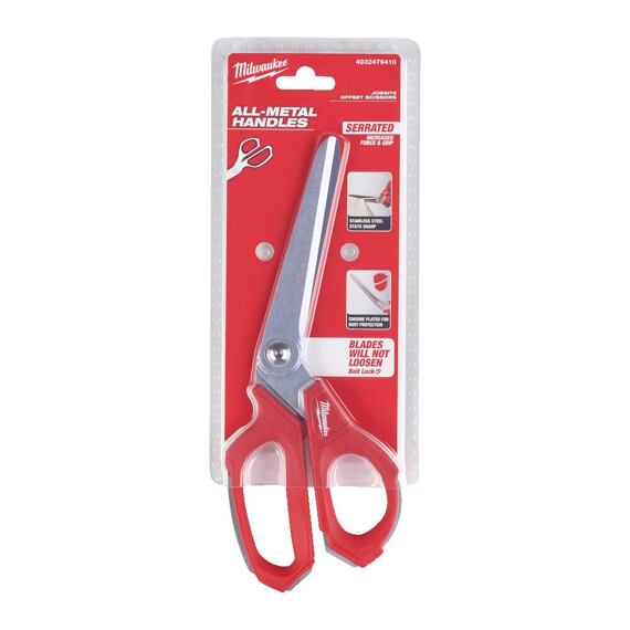 MILWAUKEE 4932479410 technické ofsetové nůžky, střižná karbidová hrana, mikrozoubky