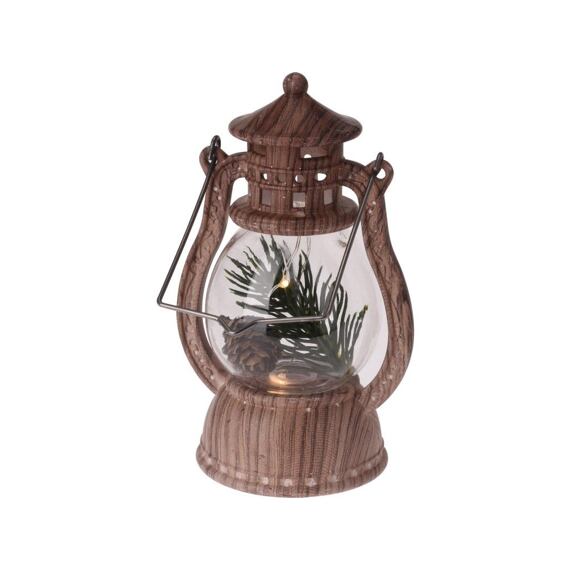 lucerna LED 7,5*5,8*12,5cm, PH, imitácia dreva, 386570