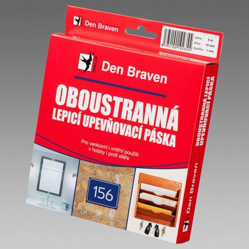 DEN BRAVEN lepící páska oboustranná 15*2mm*5m B5212RL
