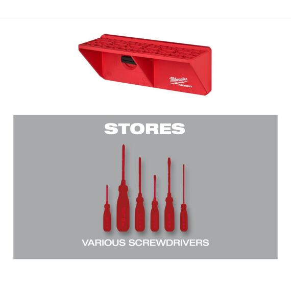 MILWAUKEE 4932480711 PACKOUT polička na skrutkovače
