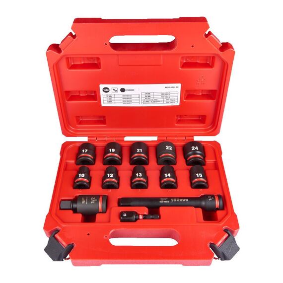 MILWAUKEE 4932480456 sada 1/2 hlavic průmyslových 13 dílů, 10-24mm