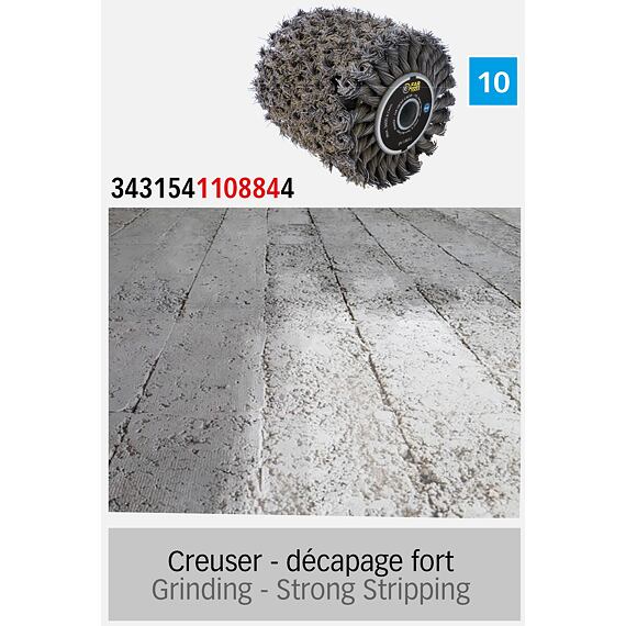FARTOOLS drôtená kefa krútená na náročné brúsenie, 120*100mm, FRT110884