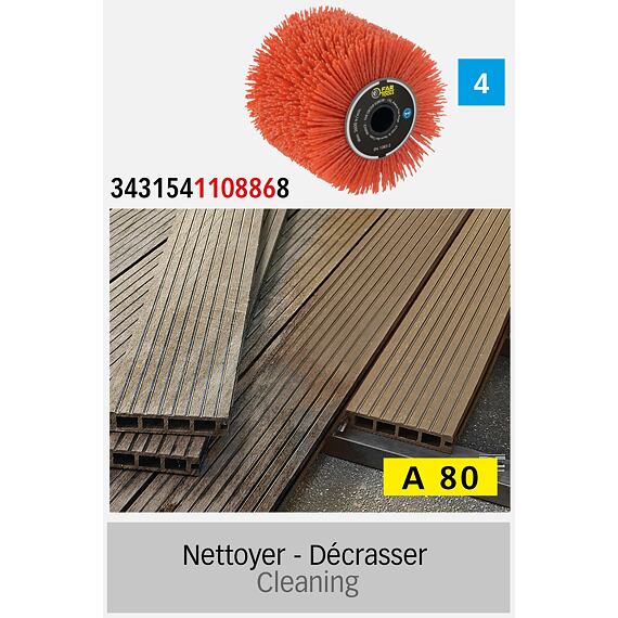 FARTOOLS nylonová kefa 120*100mm, K80, FRT110886