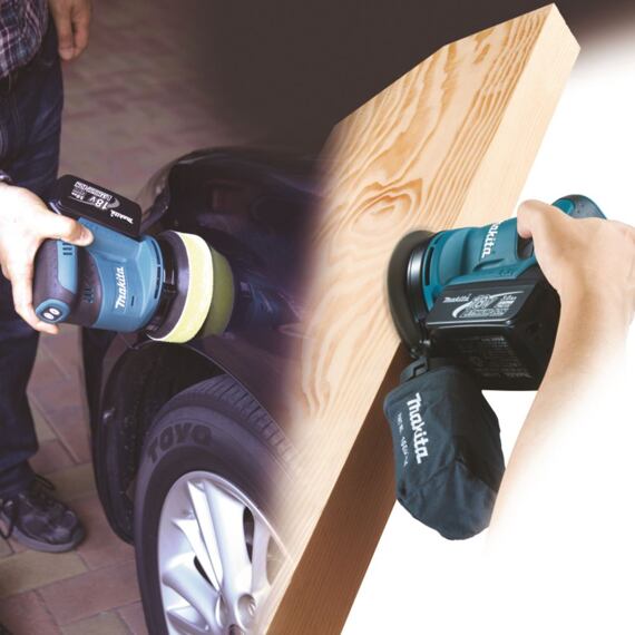 MAKITA DBO180RTJ aku excentrická bruska 18V/2*5Ah, systainer