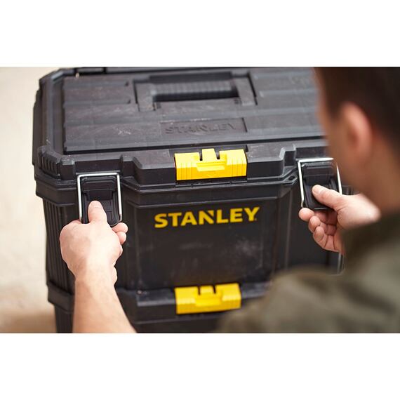 STANLEY STST83319-1 rozkladací pojazdný box Work Shop, teleskopická rukoväť, veľké kolieska