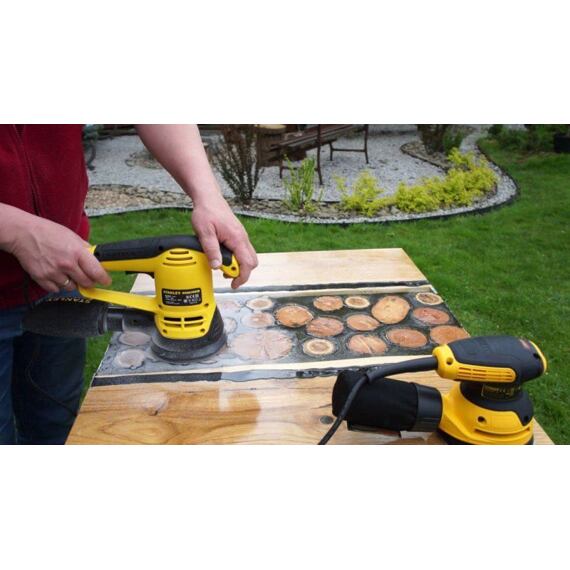STANLEY FME440K-QS excentrická brúska 125mm, 230V, 480W, rozkmit 5,5mm, 4000-12000 ot./min., kufrík