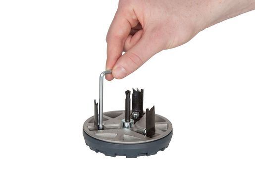 WOLFCRAFT pila děrovka nastavitelná 45-90mm, do dřeva a sádrokartonu, 3 čepele, 5977000