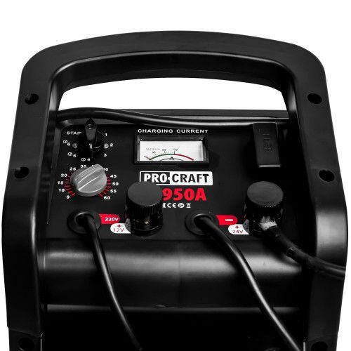 PROCRAFT PZ950A nabíječka autobaterií se startem 12/24V, 85A, akumulátor 20-1500Ah, start.proud 950A