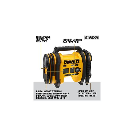 DeWalt DCC018N aku kompresor 18V, 11bar, bez nádoby, bez batérie