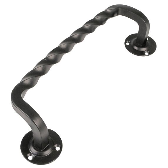 AMiG madlo černé 240mm k přišroubování, vyhnuté 103D