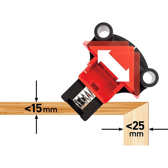 EXTOL Premium svěrky rohové truhlářské sada 4ks, 60°-90°-120°, materiál 5-22mm, 8815440