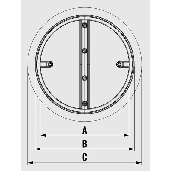 HACO klapka protizápachová dvoukřídlá PZKD 150mm, magnetická, membrána silikon, 413649