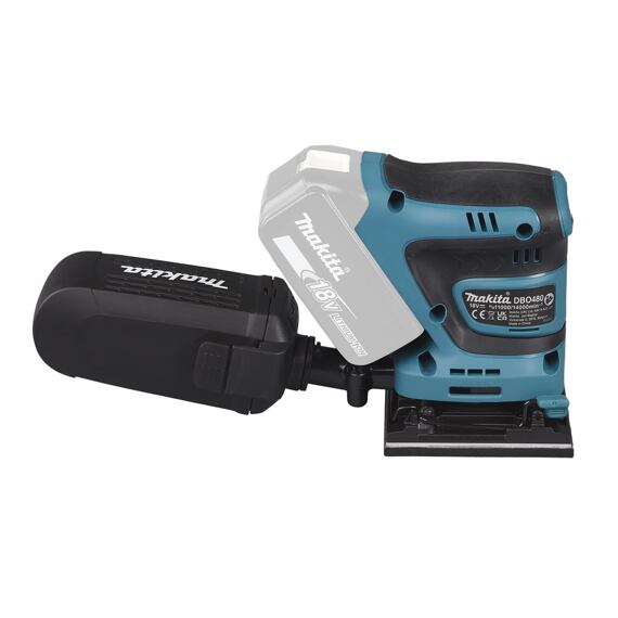 MAKITA DBO480Z aku vibrační bruska LXT 18V, 114*102mm, suchý zip, 11000/14000 ot./min.