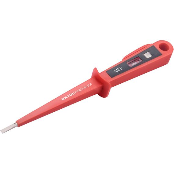EXTOL PREMIUM skúšačka napätia 100-250V AC, 190mm, skrutkovač PL 3mm, 8831201