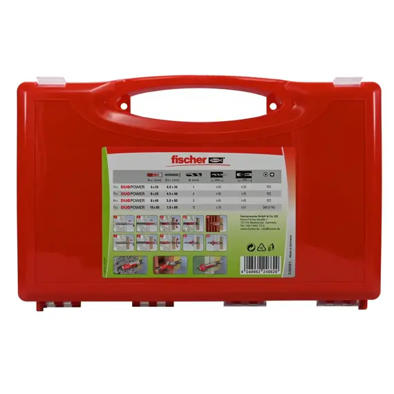 FISCHER RED BOX Duopower, súprava hmoždiniek a vrutov pr.5-10mm, 280ks, 536091