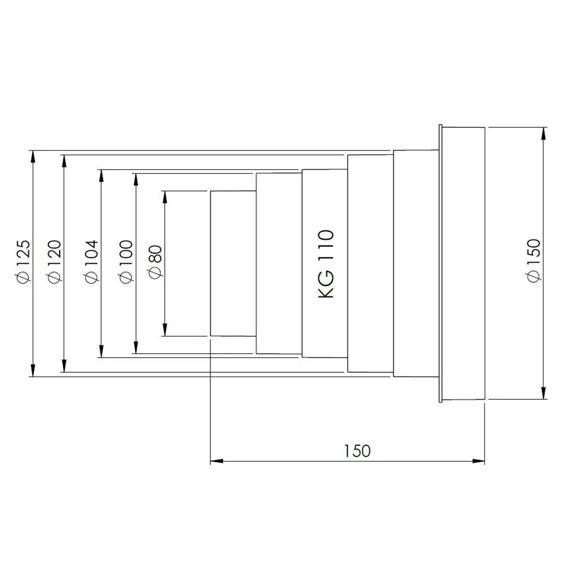 HACO redukce RP 80/100/110/120/125/150mm PH