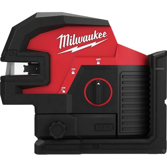 MILWAUKEE M12 CLL4P-0C křížový liniová laser ZELENÝ, samonivelace, 38m/100m s detektorem, 4933479202