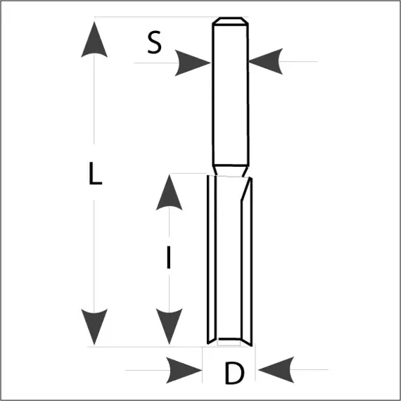 IGM M110 Drážkovací fréza se zavrtávacím zubem - D12*50*92,1 S=12 HW, M110-92521
